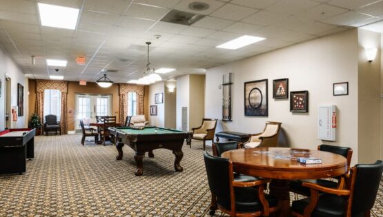 Game room at The Hampton at Meadow Place