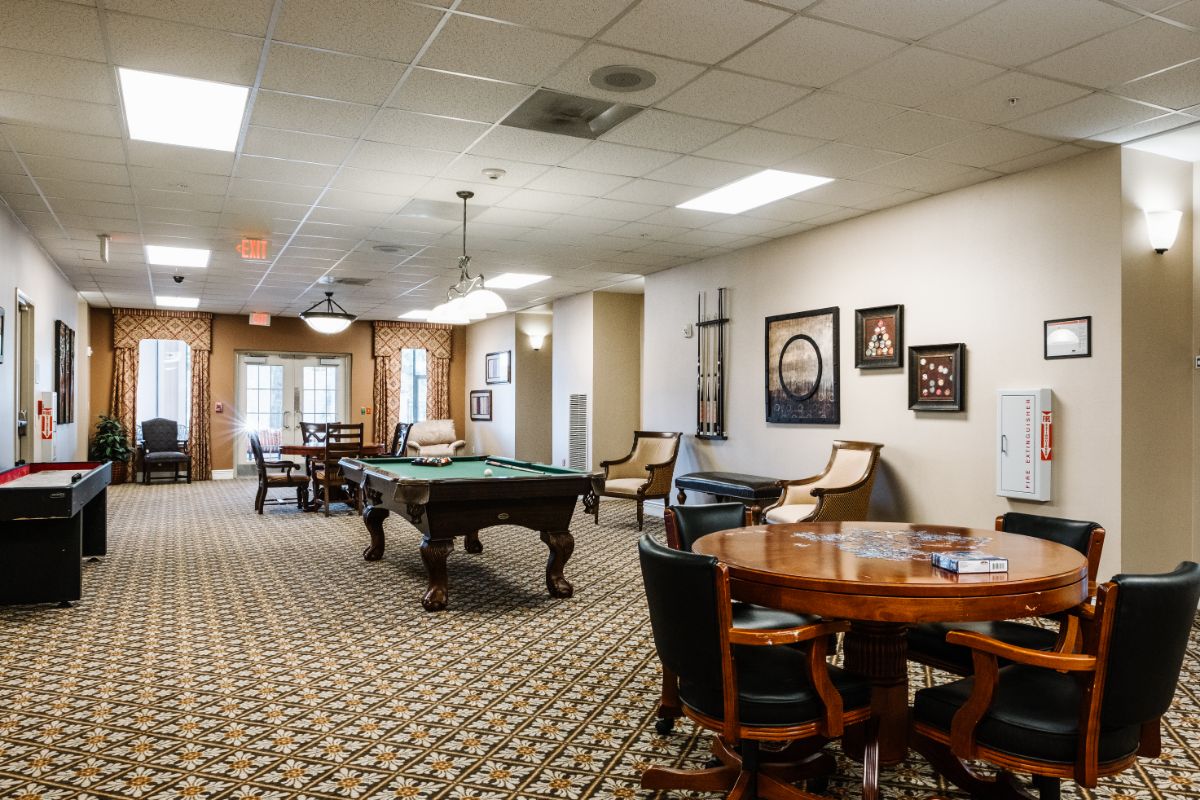 Game room at The Hampton at Meadow Place