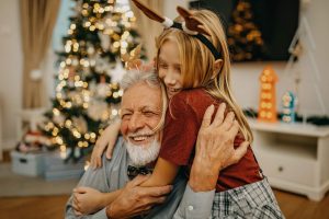 Grandfather gets Holiday family visit at The Hamptons at Meadows Place