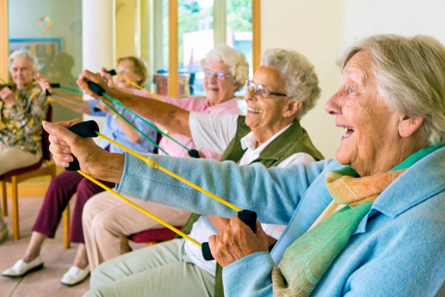 older adults doing exercise