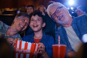 family at the movies