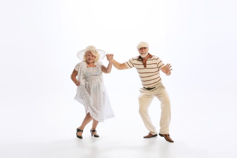 seniors dance together at a sock hop