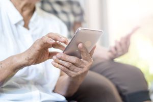 Seniors using smart phones