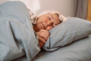 Senior woman sleeping